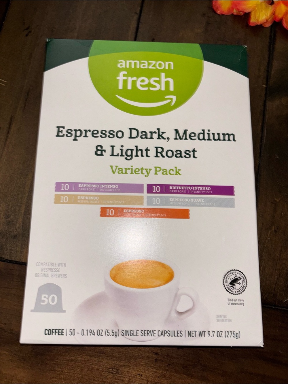 Amazon Fresh Espresso Variety Pack - White & Green Nespresso